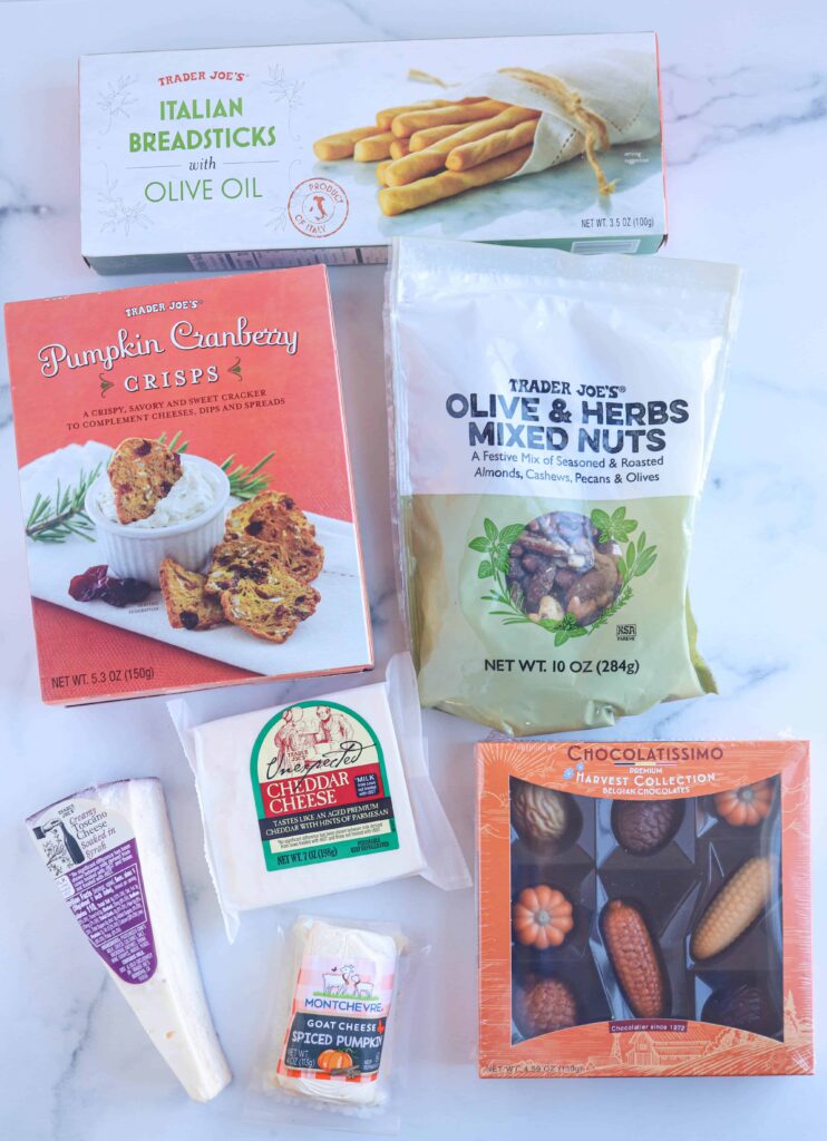 ingredients for making a fall charcuterie board.