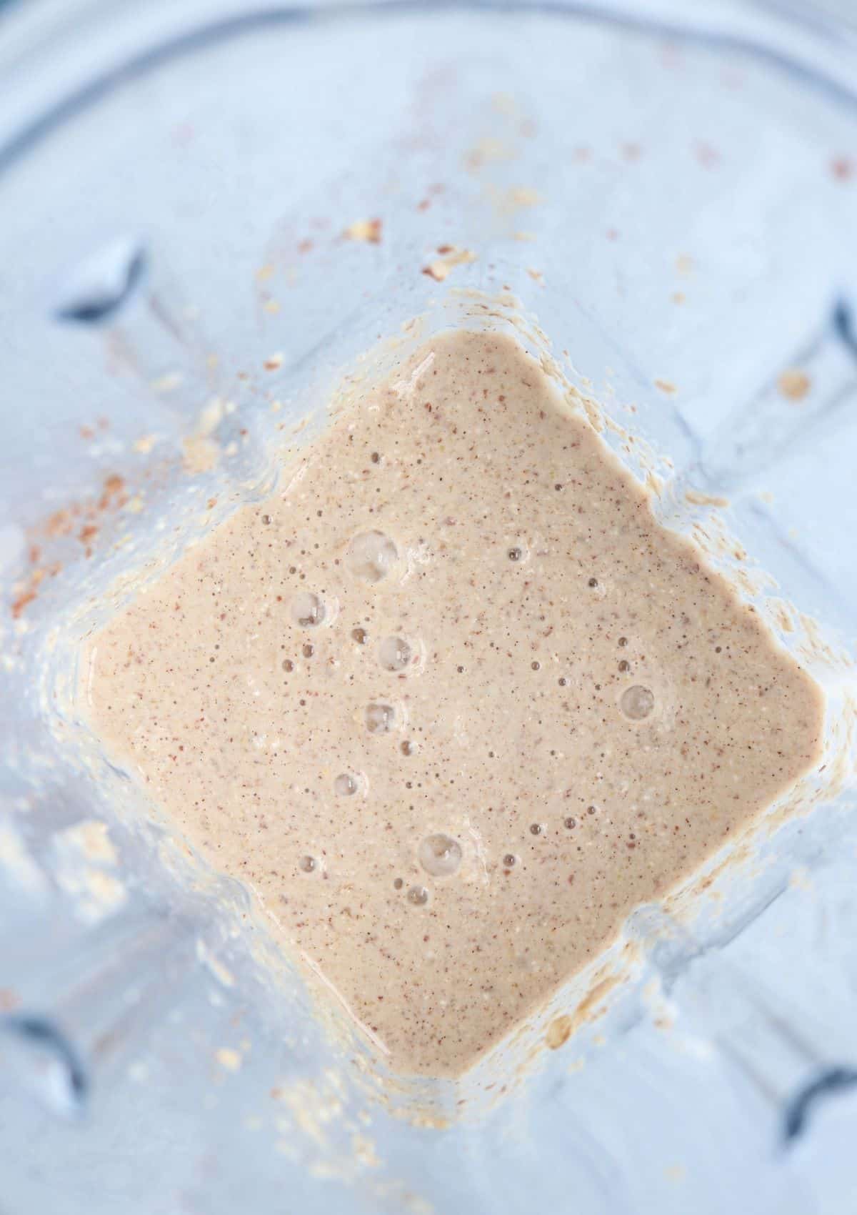 blended oats before baking in a blender.
