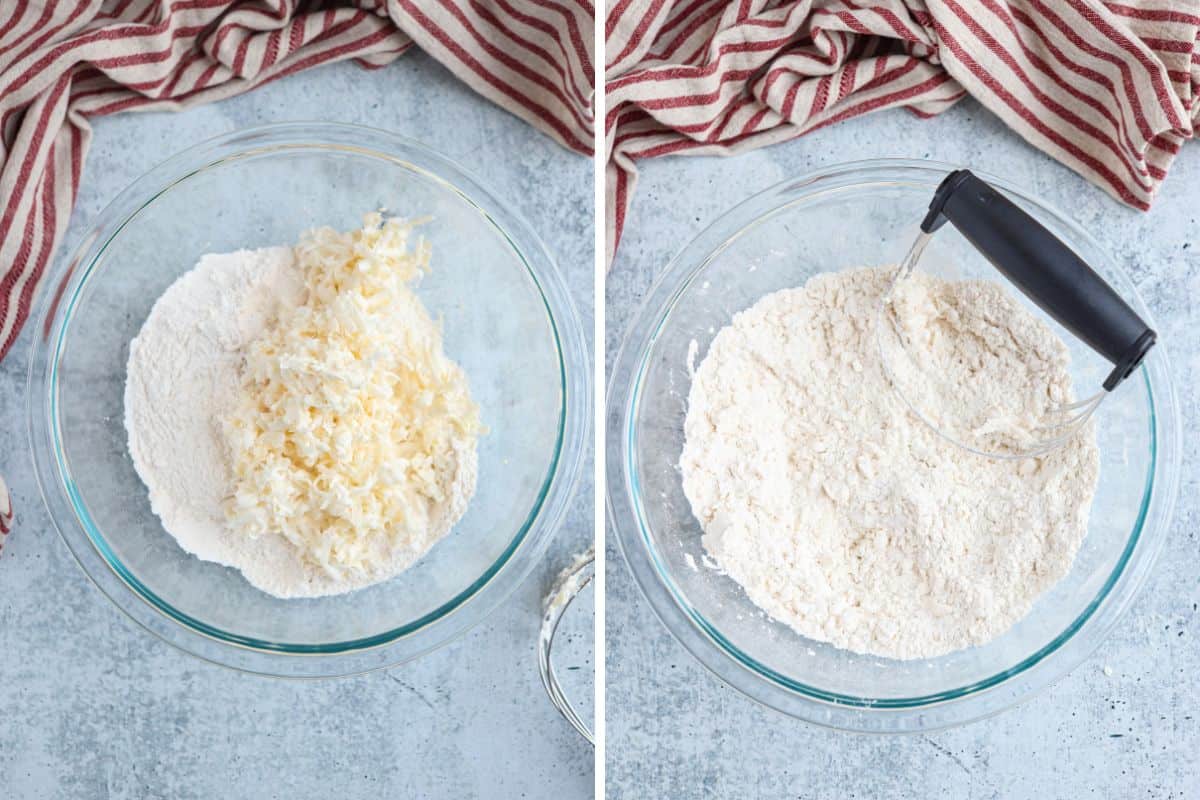steps for making dairy-free biscuits.