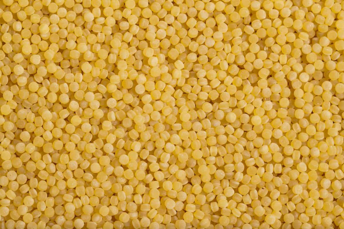 acini di pepe pasta close up.