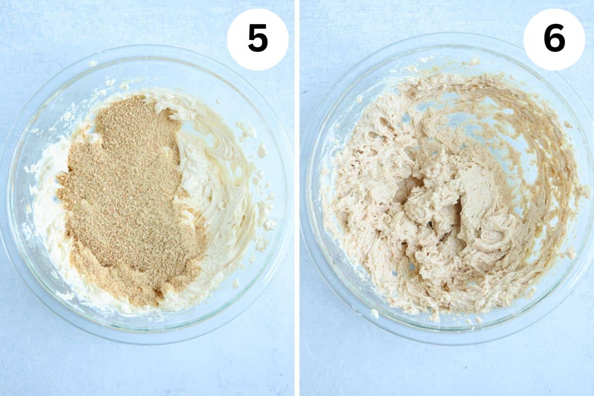steps for making cheesecake balls.