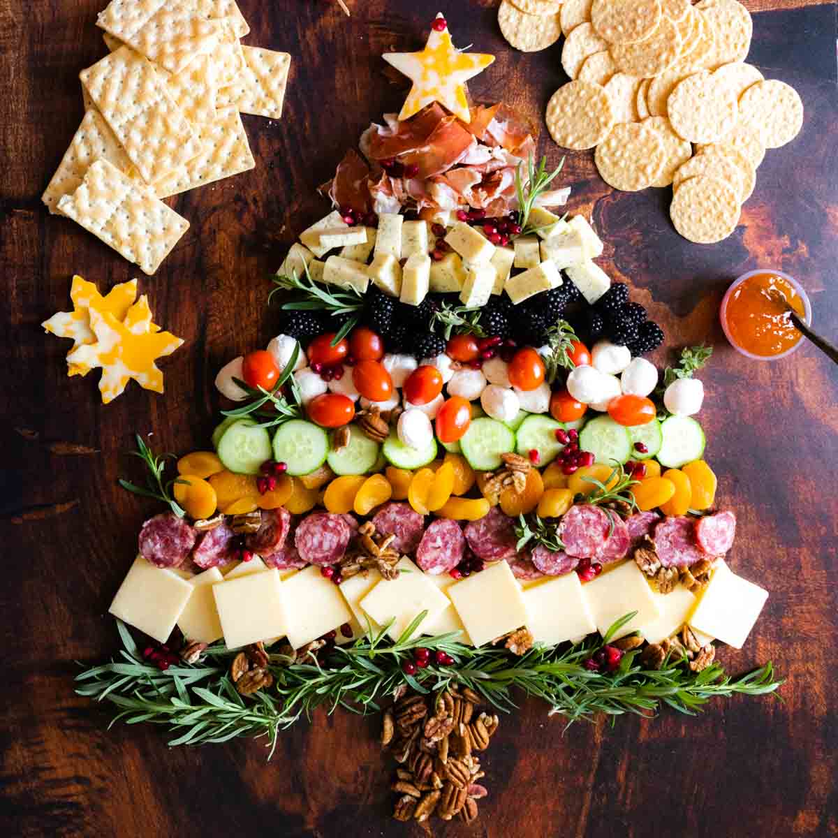 Christmas tree charcuterie board.