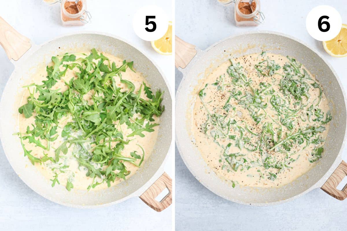 making creamy cajun sauce in 2 steps. 