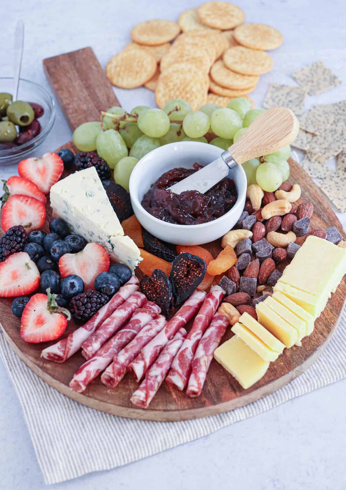 round meat and cheese board.