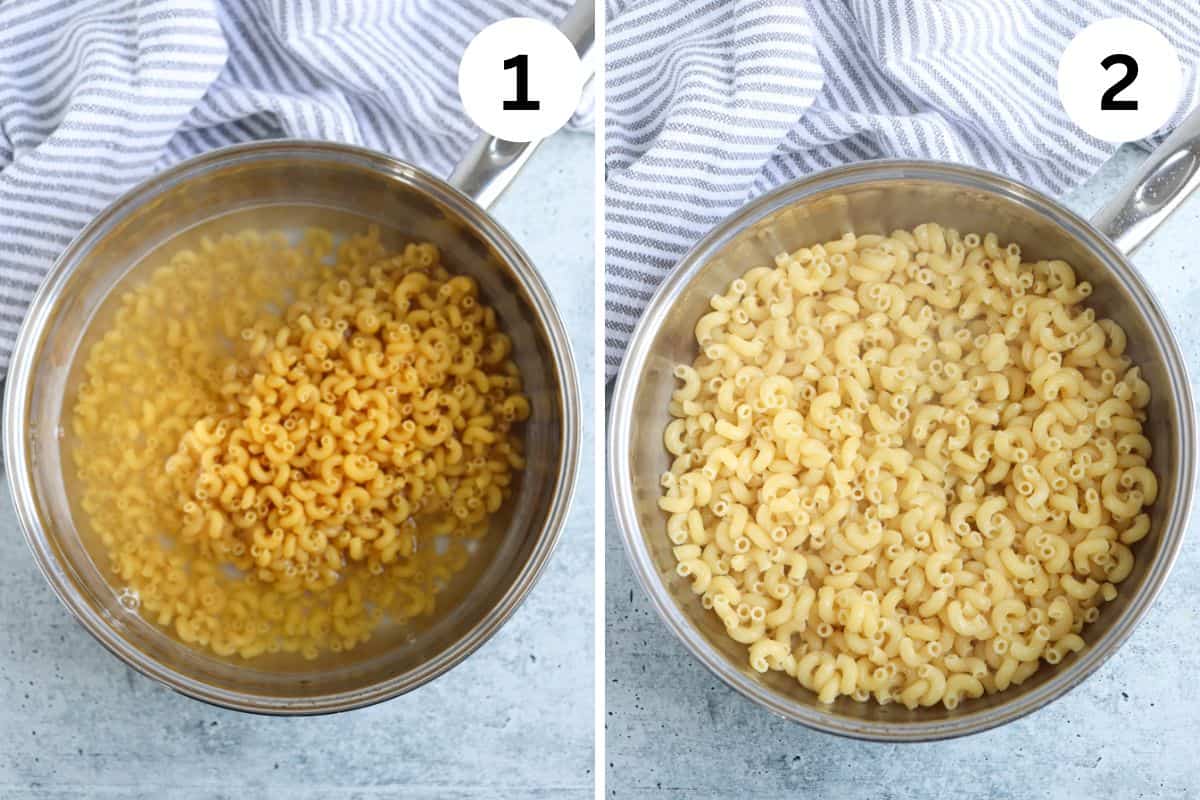 steps for making ricotta mac and cheese.