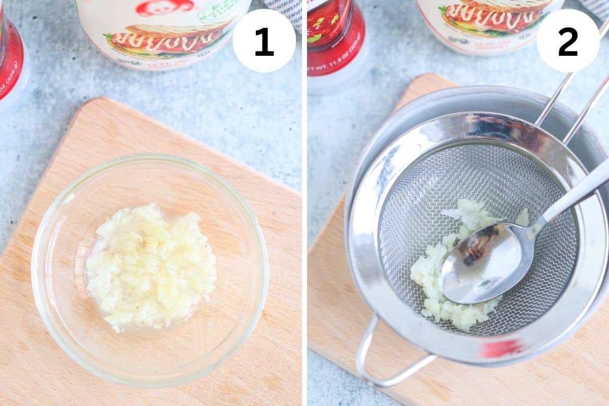 making gochujang aioli in 2 steps.