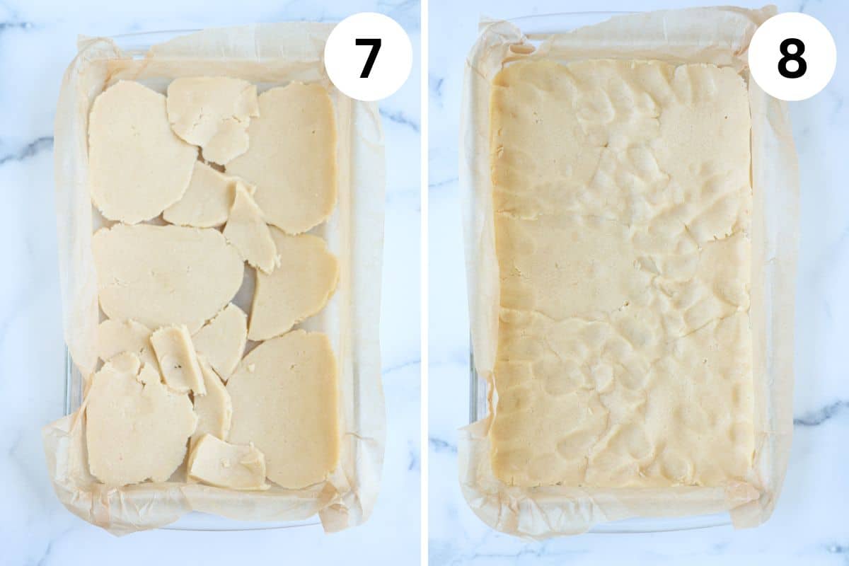 steps for making Polish apple cake.