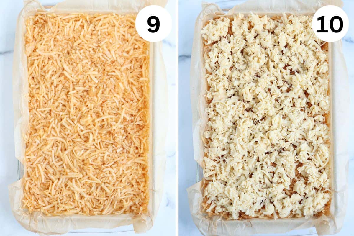 steps for making Polish apple cake.