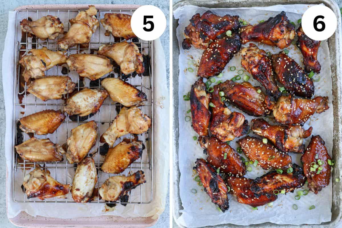 steps for making soy garlic chicken wings.
